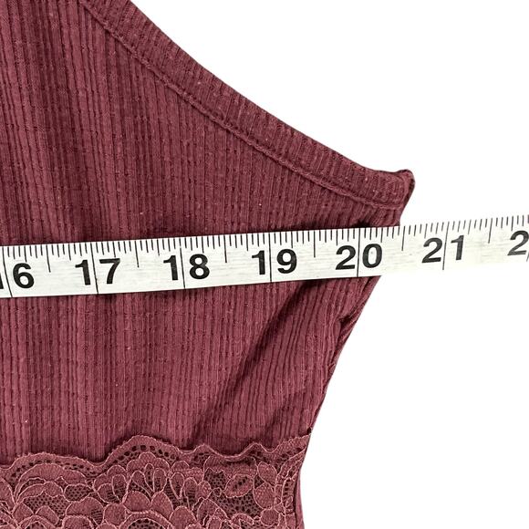 Torrid Babydoll Top Womens 1XL Dusty Rose Textured Jersey Lace Up V Neck Boho - Picture 7 of 14